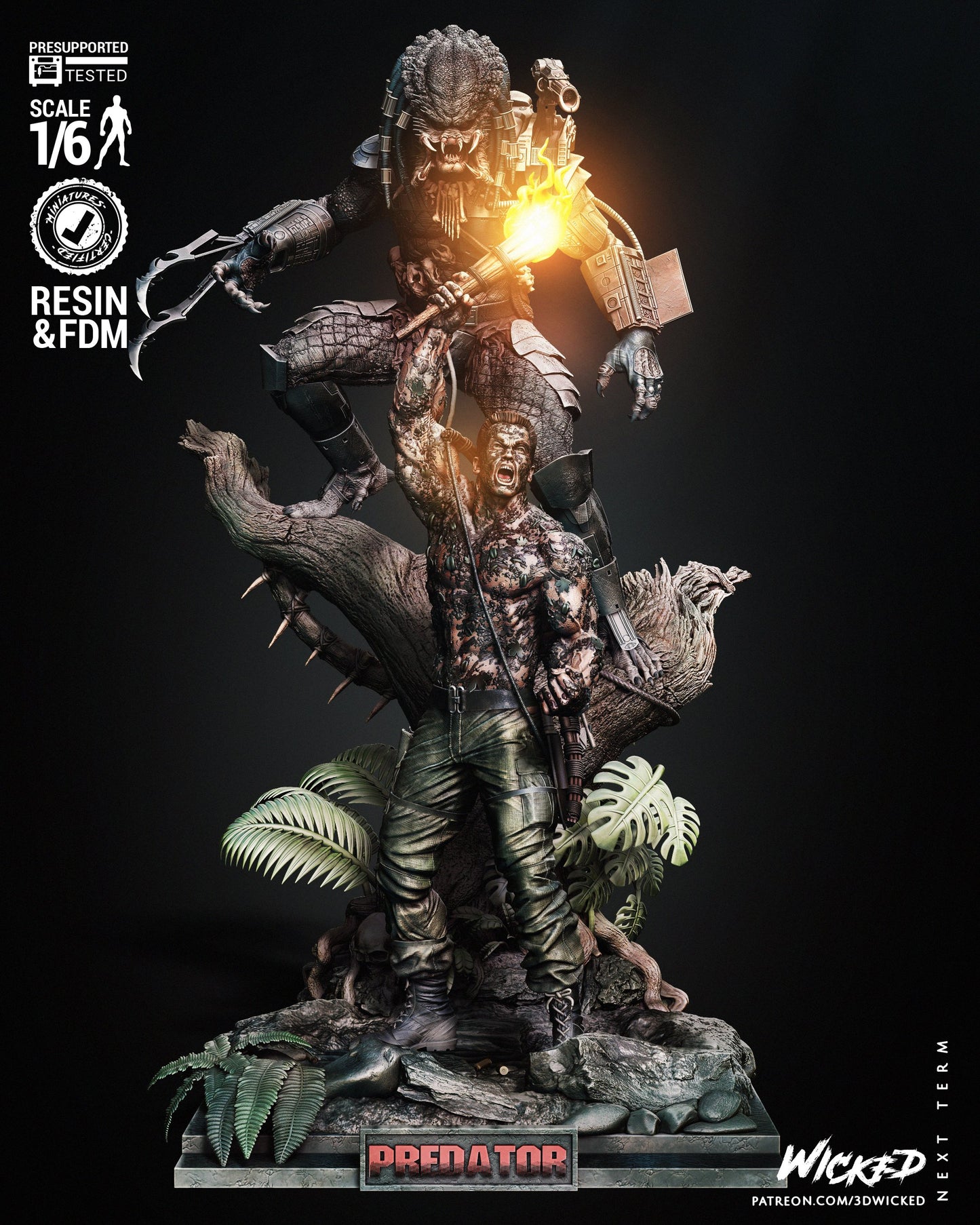 Predator and Dutch Diorama 2