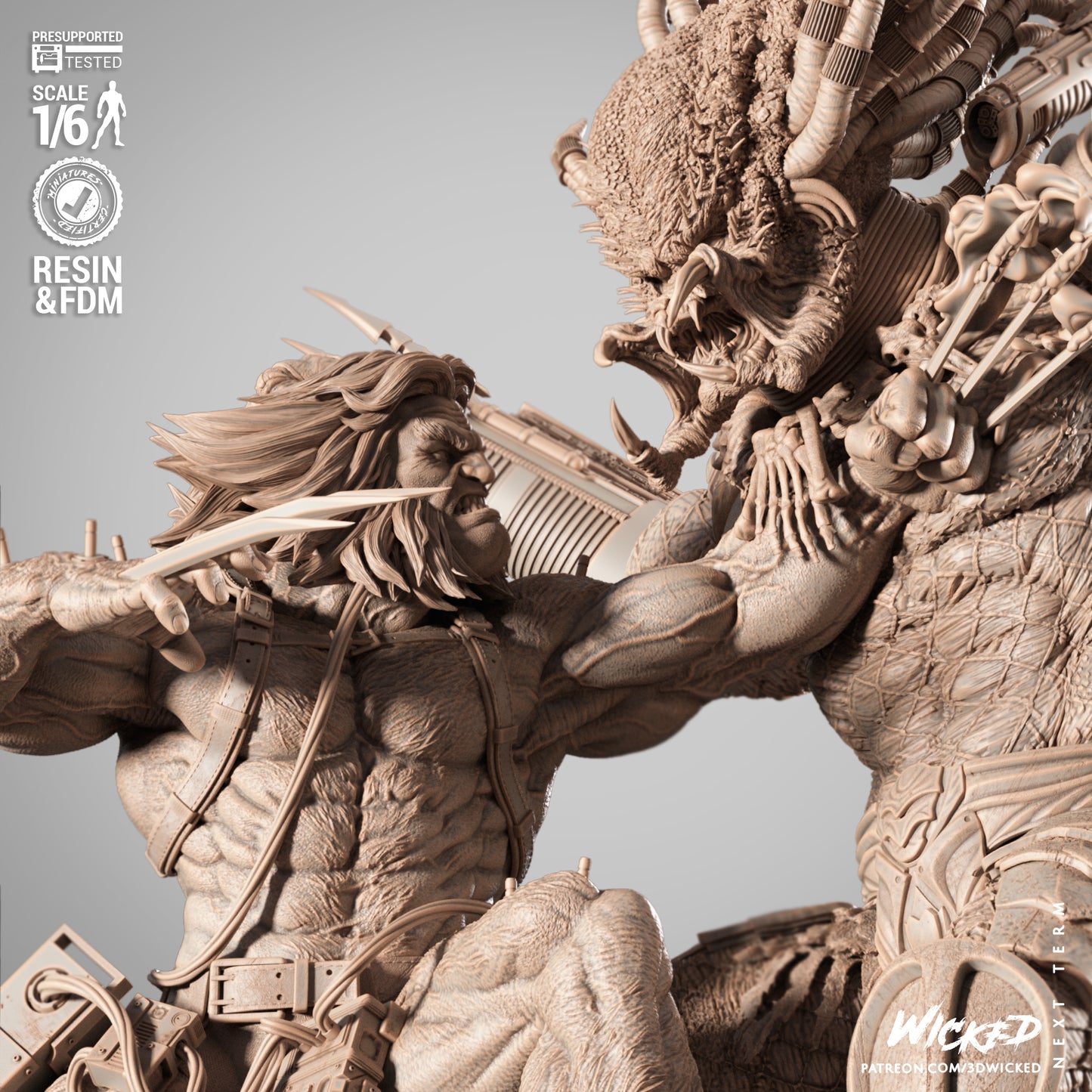 Wolverine Vs. Predator Diorama