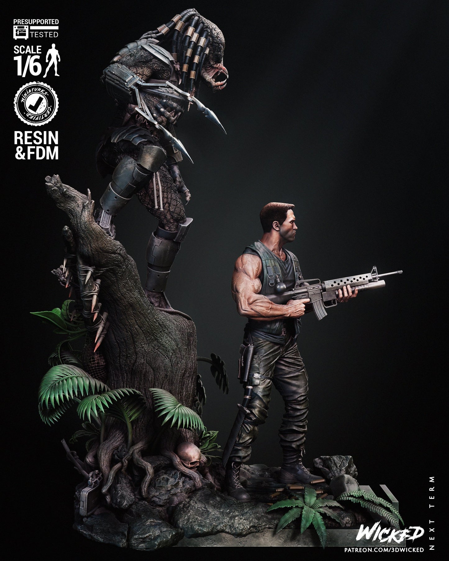 Predator and Dutch Diorama 1