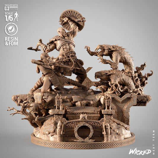 God of War Combat Diorama