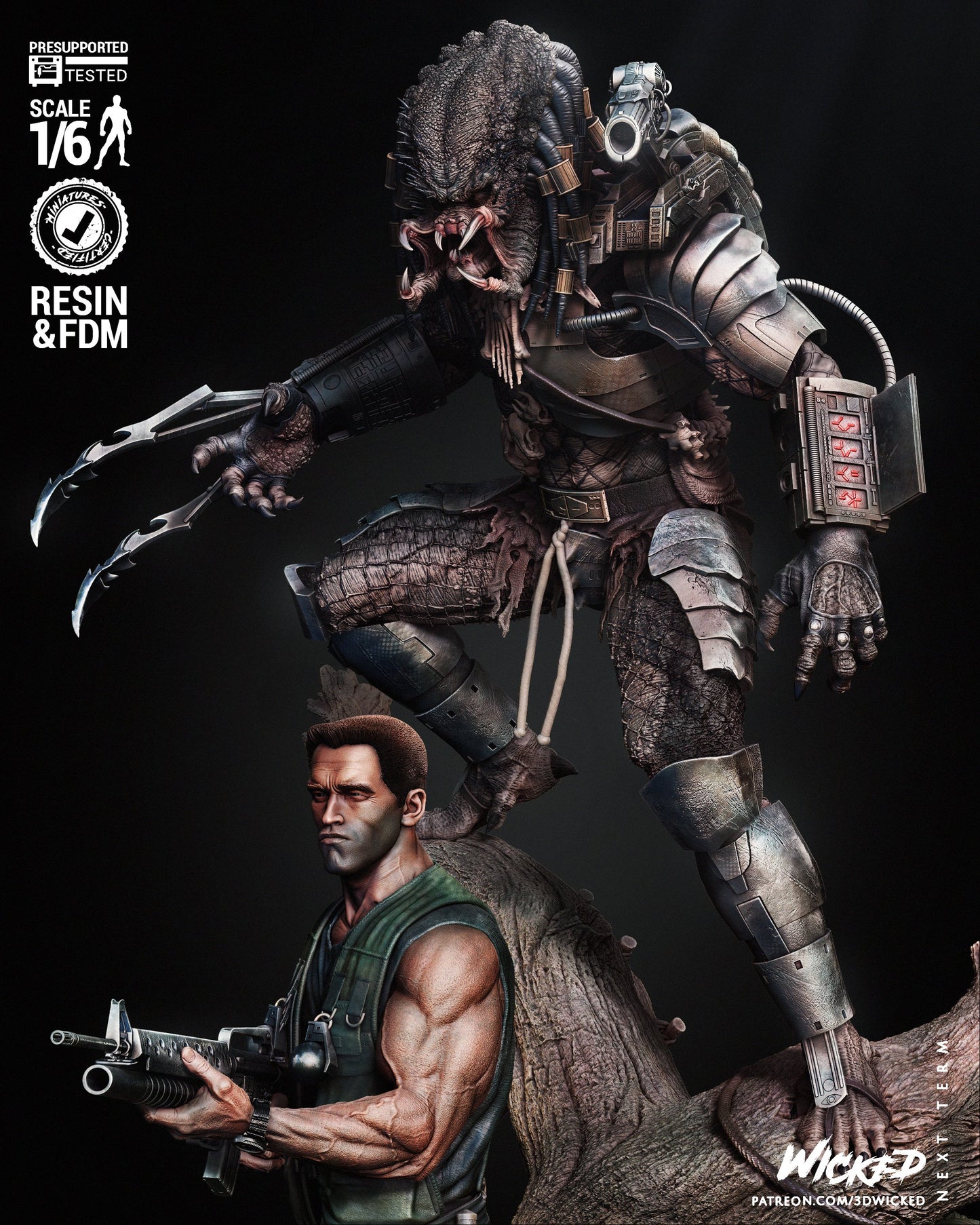 Predator and Dutch Diorama 1