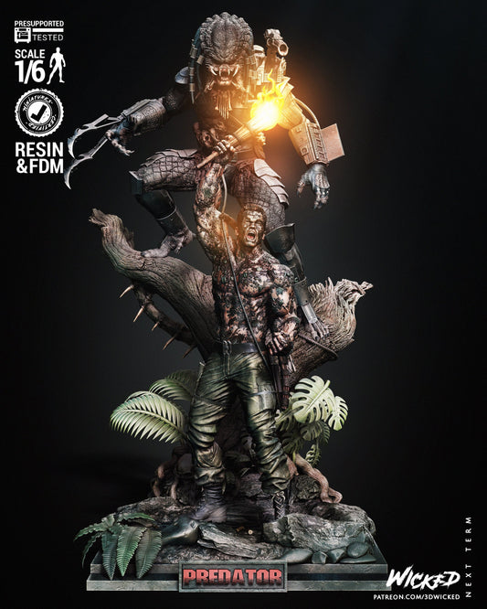 Predator and Dutch Diorama 2