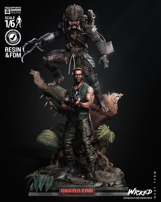 Predator and Dutch Diorama 1