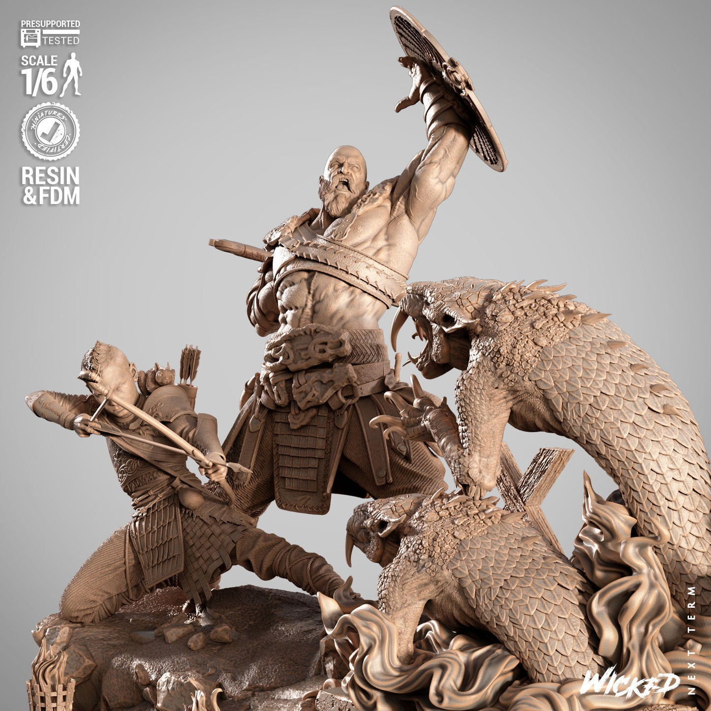 God of War Combat Diorama